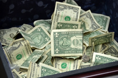 dollar tips in box