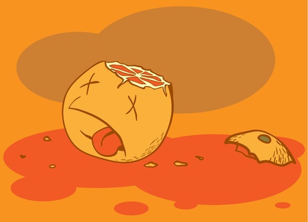 dead orange for halloween. illustration.のイラスト素材