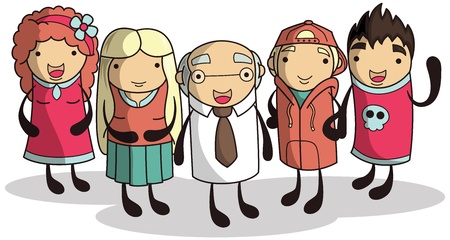 Band of merry men is worth. Team startups.のイラスト素材