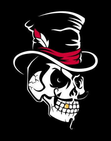 Skull in the Cylinderのイラスト素材