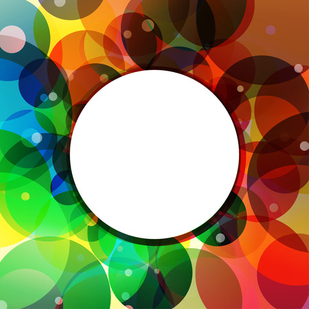 Rainbow circles background feeling of the jungle. Rainbow Circle Border Brush Effect.のイラスト素材
