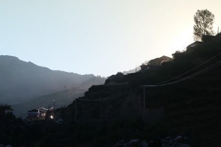 A small village in the mountains of Zha Gai, Gannanの写真素材