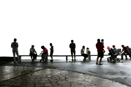 tourists at parkのeditorial素材