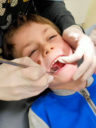 child at the dentist's appointmentの写真素材