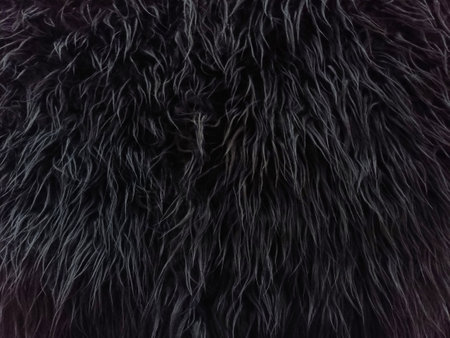background image: black wool with a slight purple tintの写真素材