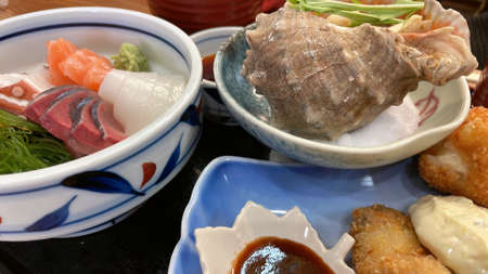 Japanese sashimi set meal set meal menu fish sashimiの写真素材