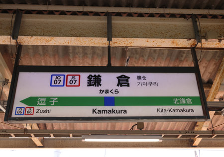 Station sign Station name signのeditorial素材