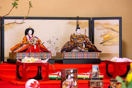 Hina dolls in Hina, Japan.の写真素材