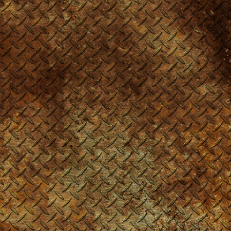 Old iron background. metal texture plate with rhombus shapeの写真素材