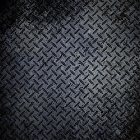 Old iron background. metal texture plate with rhombus shapeの写真素材