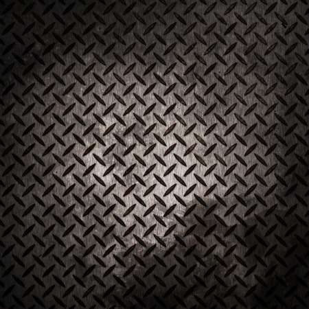 Old iron background. metal texture plate with rhombus shapeの写真素材