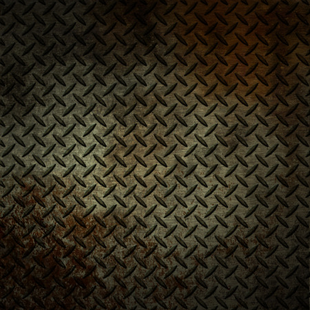 Old iron background. metal texture plate with rhombus shapeの写真素材
