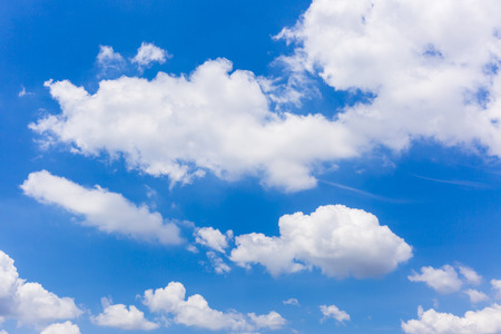 blue sky with cloud closeupの写真素材