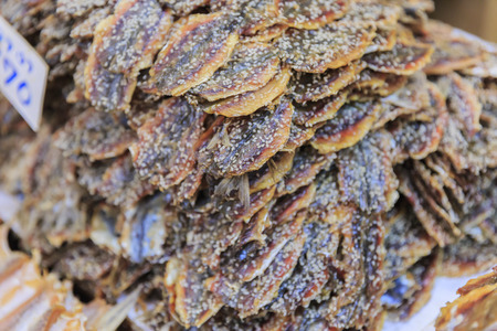 Dried fish in Thailandの写真素材