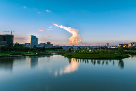 Mingyue Lake Parkの写真素材