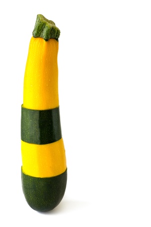 Vertical composition of a different color zucchiniの写真素材