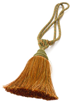 Tassel  for curtain, isolated on white backgroundの写真素材
