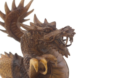 Dragon as a symbol of year 2012, isolated on white backgroundの写真素材
