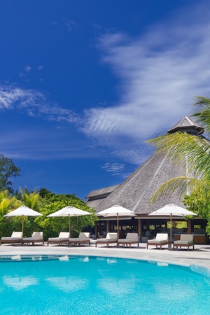 Luxury Resort swimming pool のeditorial素材