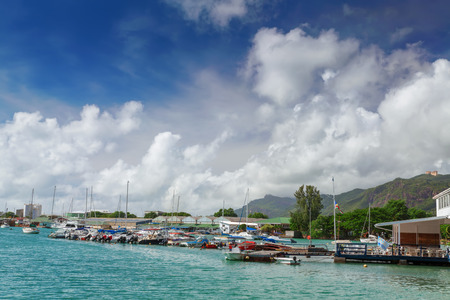 Port Victoria, MahÃ©, Seychellesのeditorial素材