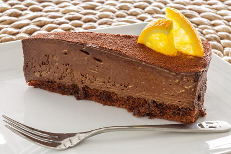 chocolate cake sliceの写真素材