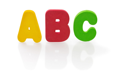 ABC letters on white backgroundの写真素材