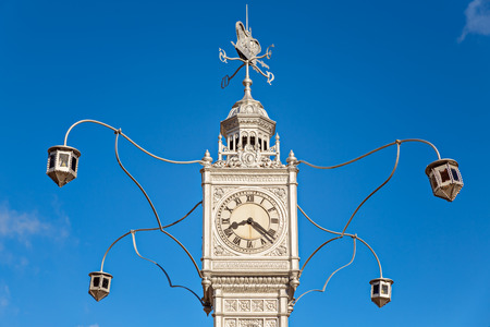 The clock tower details of Victoria capital, Mahe island,  also known as Little Big Ben, Seychellesのeditorial素材