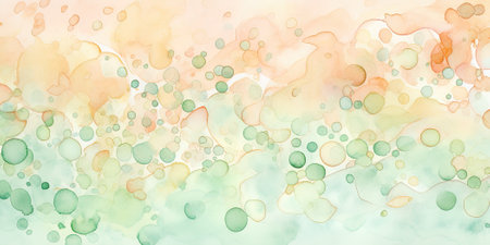 The delicate interplay of pastel colors and organic shapes in this artwork evokes a sense of softness and calm.の写真素材