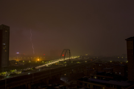 Yonghe Bridge night sceneryのeditorial素材