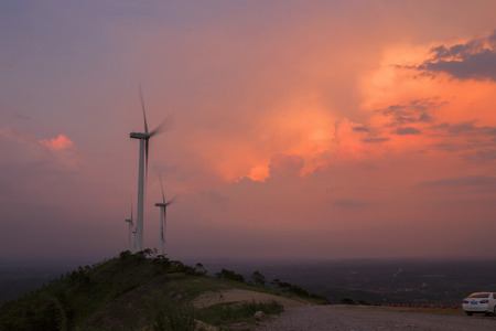 Xia Yi mountain sunsetのeditorial素材