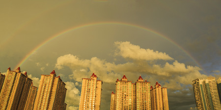 high rise buildings at Nanningの写真素材
