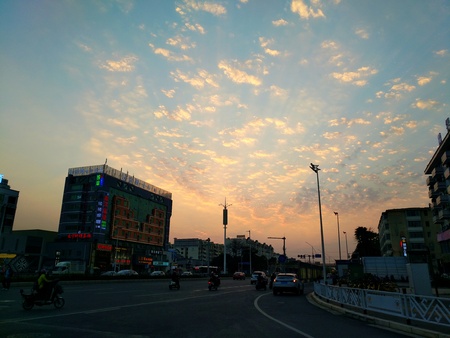 sunset in the cityのeditorial素材