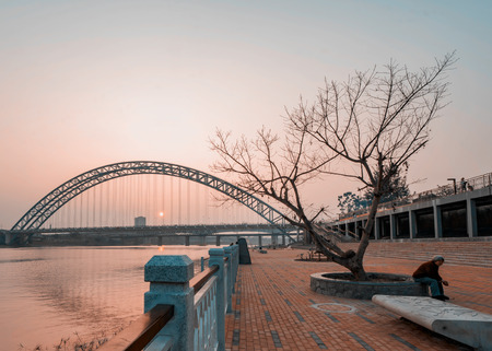 Minjiang River leisure park viewのeditorial素材