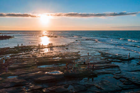 Colorful beach sunriseの写真素材