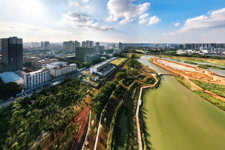 Mingyue Lake sceneryのeditorial素材