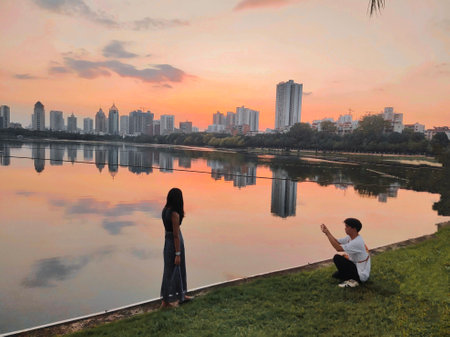 Nanhu Park sunset