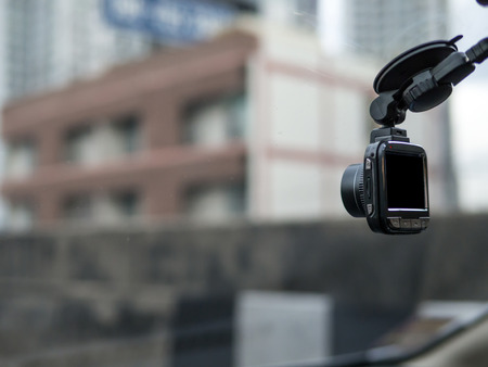 car camera for safety on the roadの写真素材