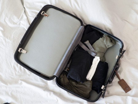 luggage suitcase pack  clothes ready to vacation weekend travelの写真素材