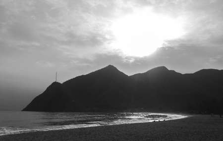 Sunset in the beachの写真素材