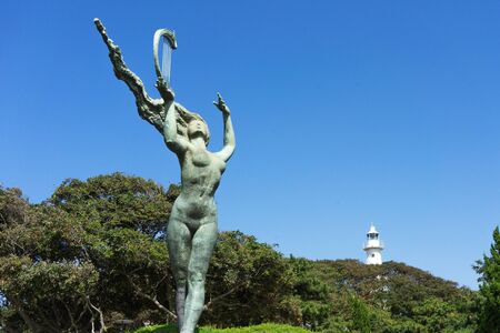 Qingdao sculpture, Shandong, Chinaの写真素材