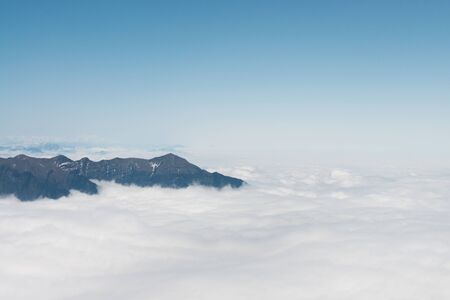 Cloudy sea on the top of Niubei Mountain, Sichuan, Chinaの写真素材