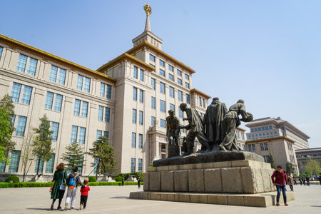 Sculpture in Beijing Military Museum, Chinaのeditorial素材