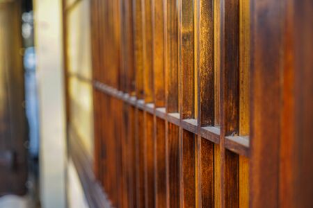 Interior wooden window furniture details