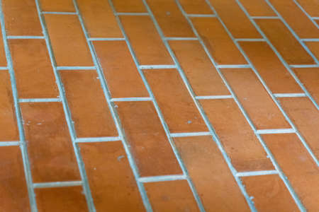 Ground red brick floor structure