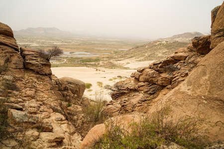 Mountains and cliffs in the desert