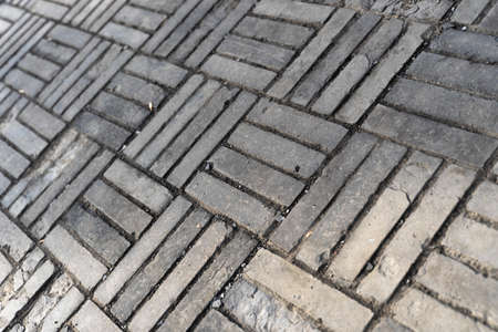 grey brick floor stone brick floorの写真素材