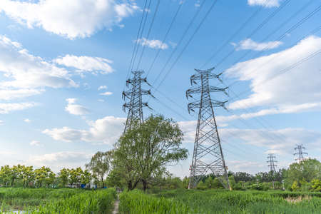 Power lines in remote areas
