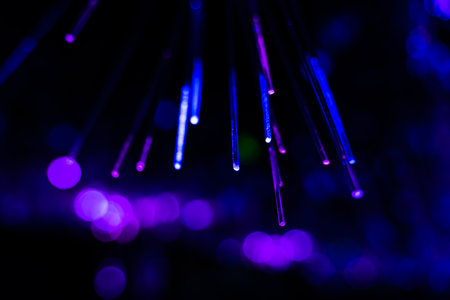 Fiber Optic Light Particle Linesの写真素材