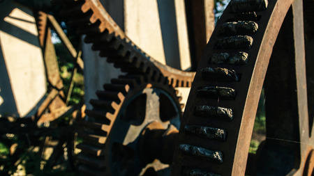 Old brown Watermill with Rustの写真素材