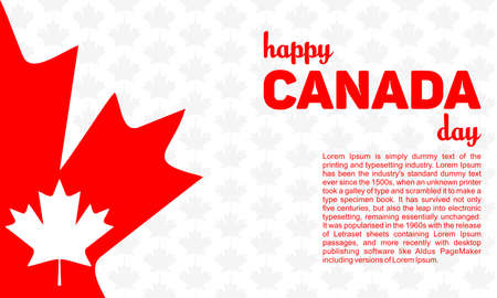 Happy Canada Day background with red flag. vector illustration. paper art style. Canada flag with fireworks for celebrate the national day of Canada Canada heart shaped paper flag isolatedのイラスト素材